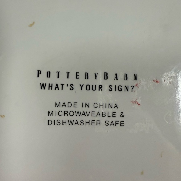 Pottery Barn What’s Your Sign Yellow Aquarius 8 Inch Plate - Picture 6 of 7